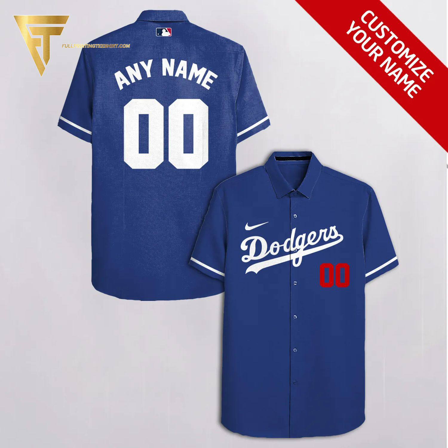 Custom Los Angeles Dodgers Baseball Team Hawaiian Shirt