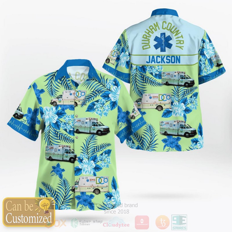 Custom Name Durham County Emergency Medical Services Hawaiian Shirt