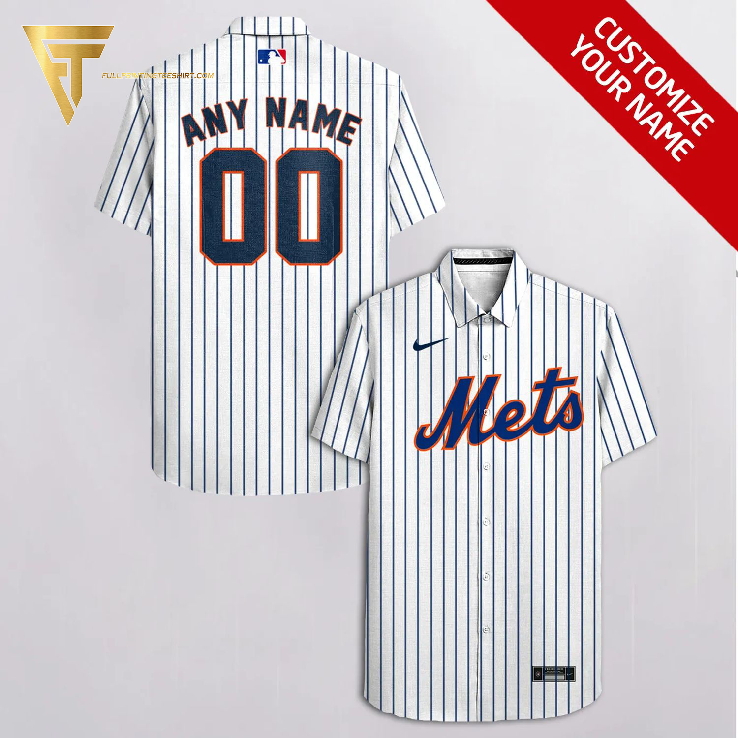 Custom New York Mets Baseball Team Hawaiian Shirt