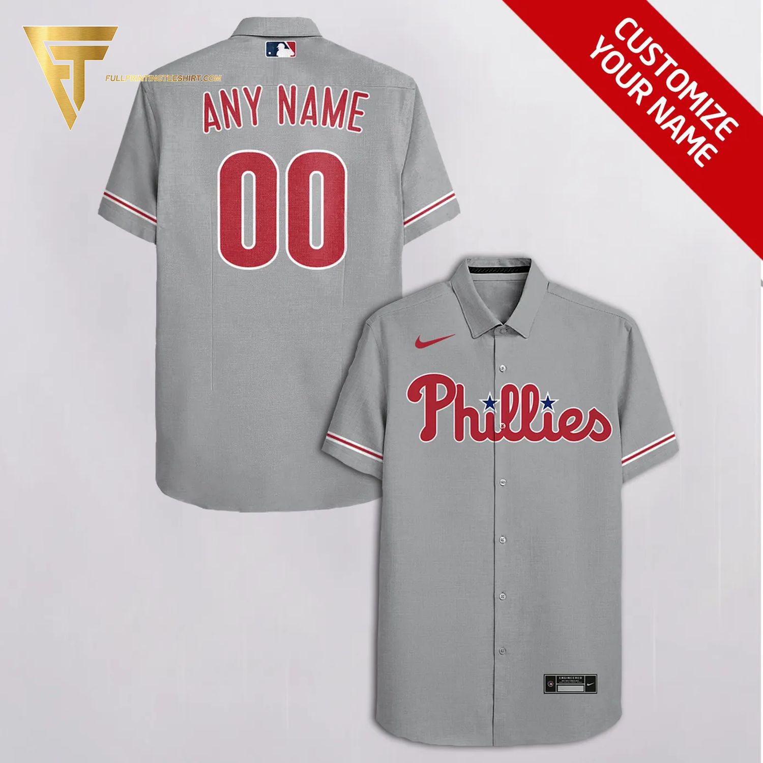 Custom Philadelphia Phillies Baseball Team Hawaiian Shirt