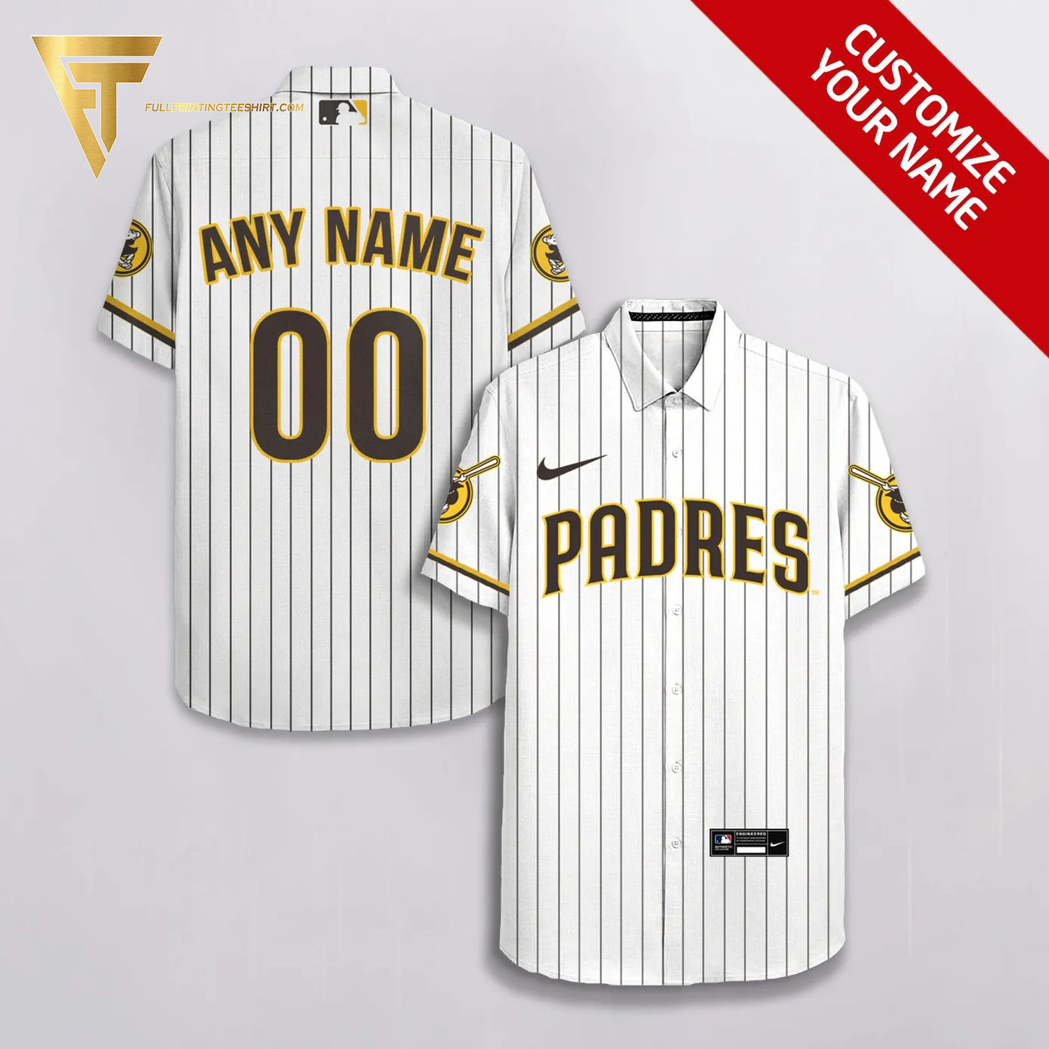 Custom San Diego Padres Baseball Team Hawaiian Shirt