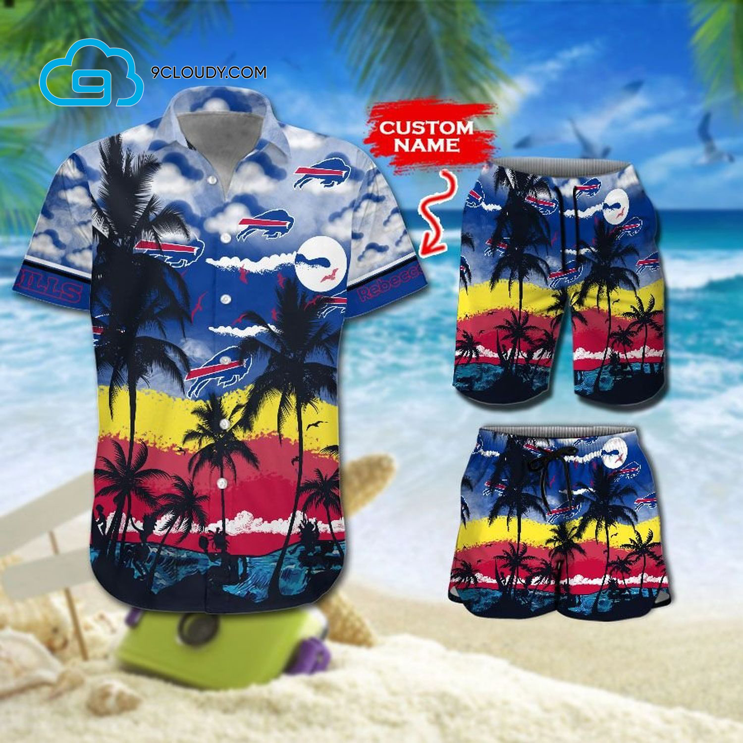 Custom Tropical Buffalo Bills Football Team Hawaiian Shirt