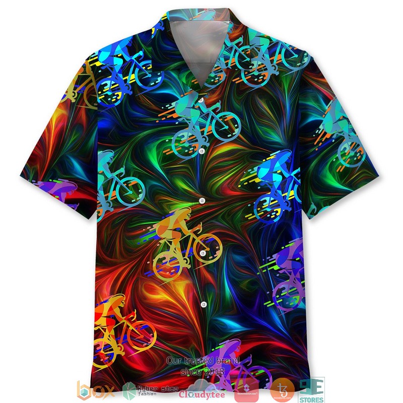 Cycling Color Hawaiian Shirt