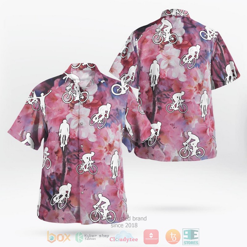 Cycling Flower Hawaiian Shirt