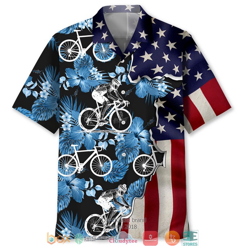 Cycling Tropical Flag Hawaiian Shirt