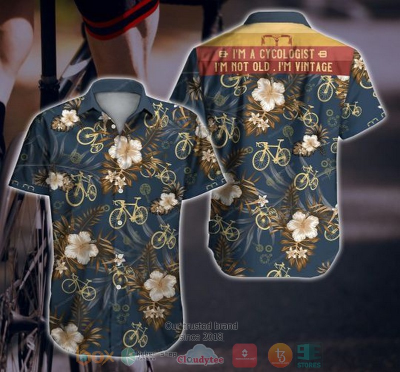 Cycling Vintage Hawaii Tropical Hawaiian Shirt