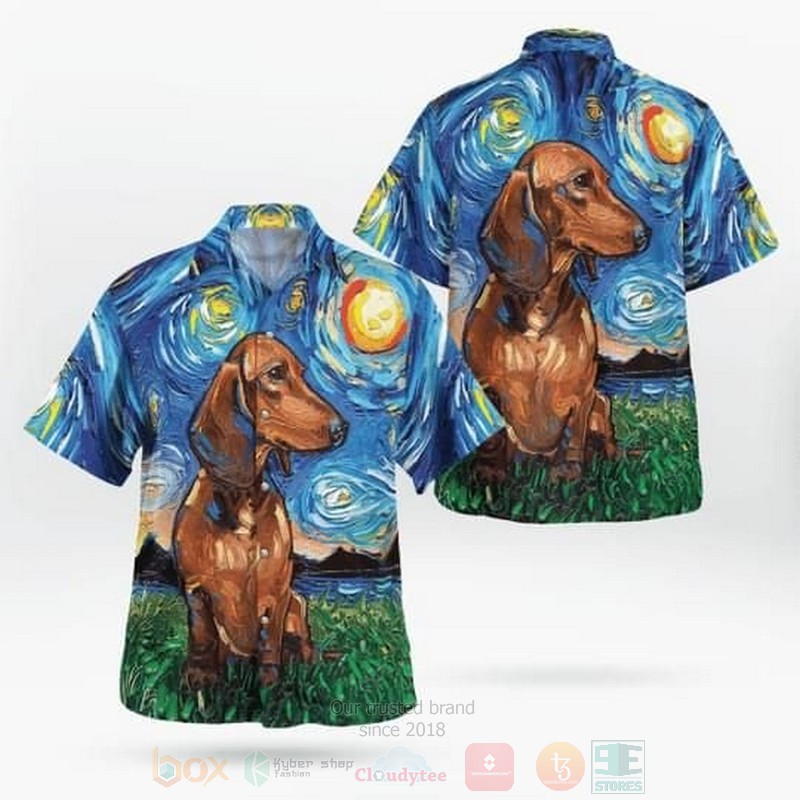 Dachshund Dog Lover Short Sleeve Hawaiian Shirt