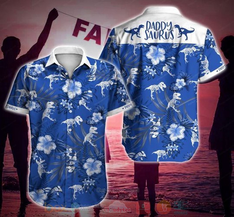 Daddysaurus Short Sleeve Hawaiian Shirt