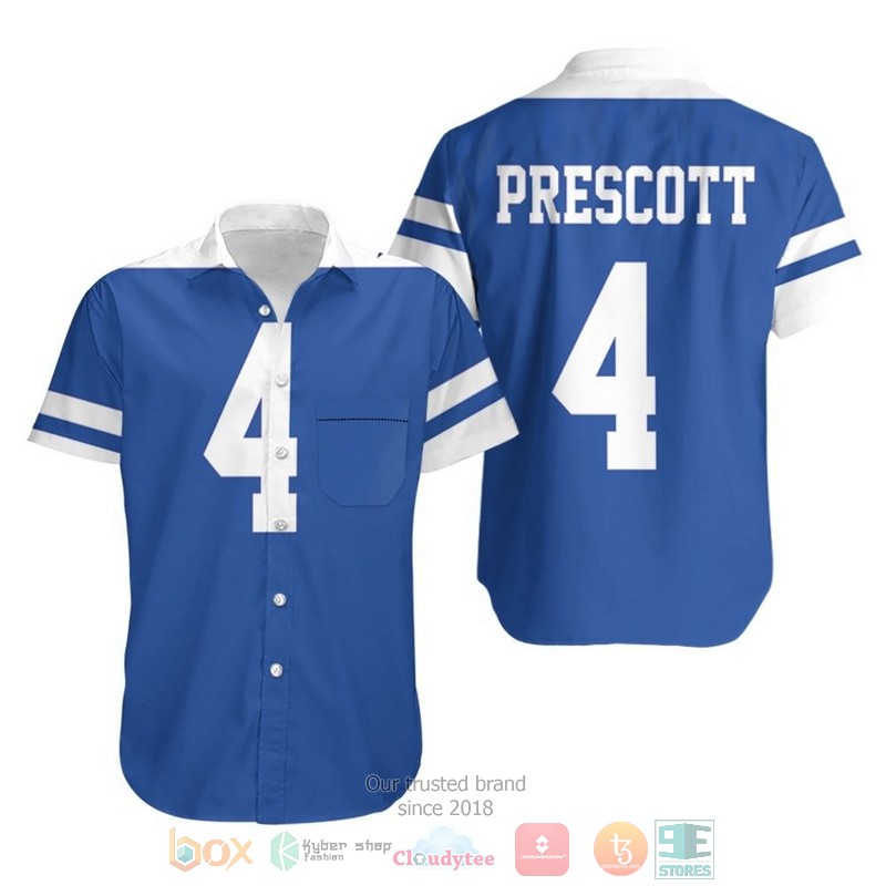 Dallas Cowboys Dak Prescott Hawaiian Shirt