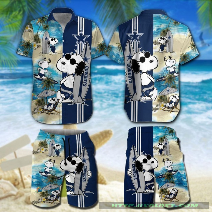 Dallas Cowboys Snoopy Surfing Hawaiian Shirt