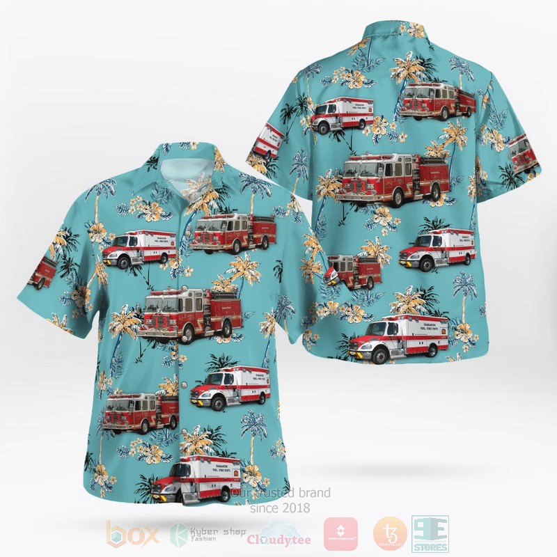 Damascus Montgomery County Damascus Volunteer Fire Department Hawaiian Shirt