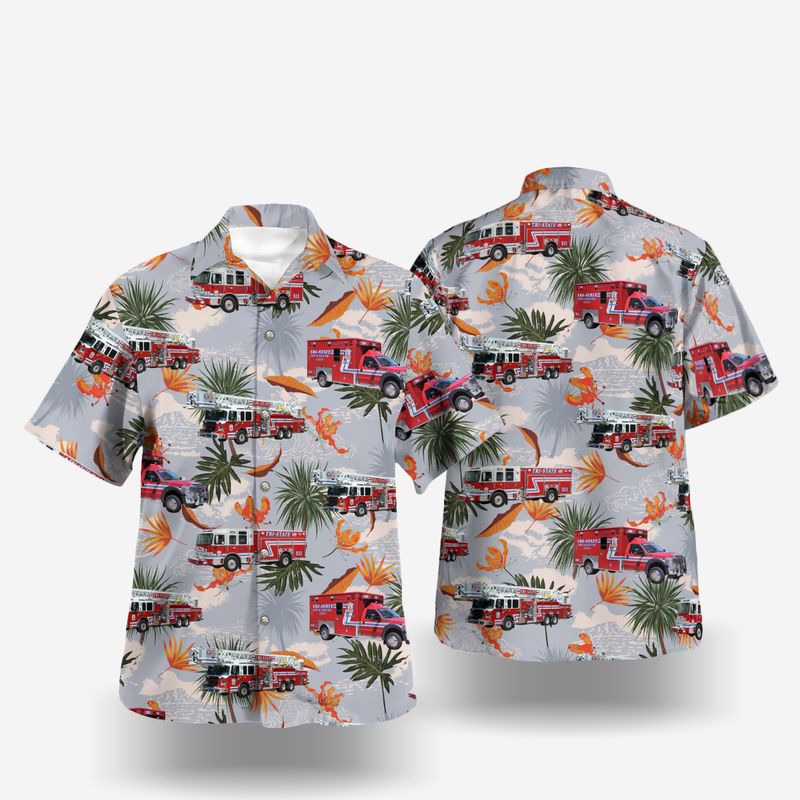 Darien Dupage County Illinois Tri State Fire Protection District Hawaiian Shirt