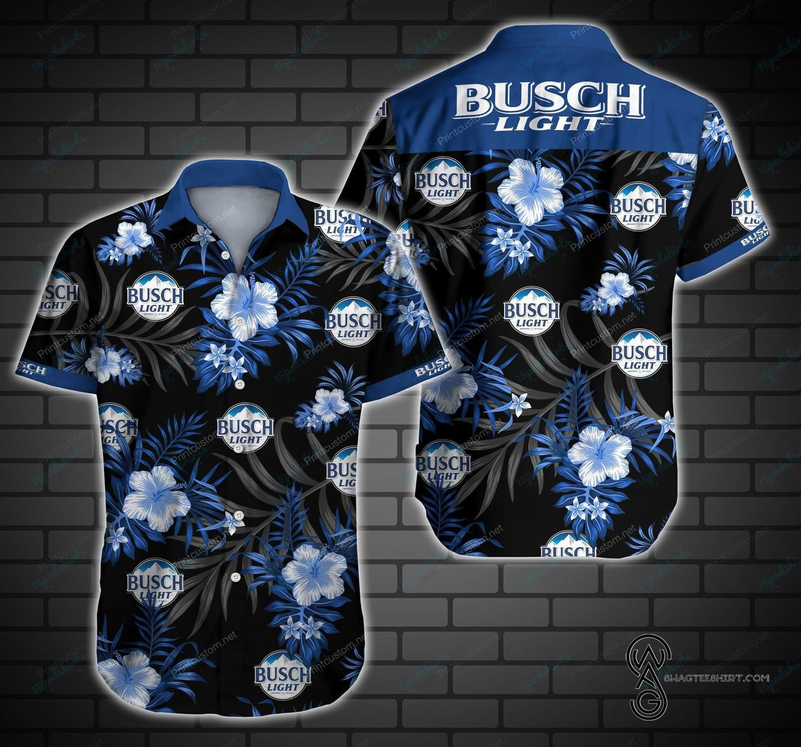 Dark Busch Light Beer Floral Busch Latte Drinking Beer Lover Beach Summer Full Printing Hawaiian Shirt