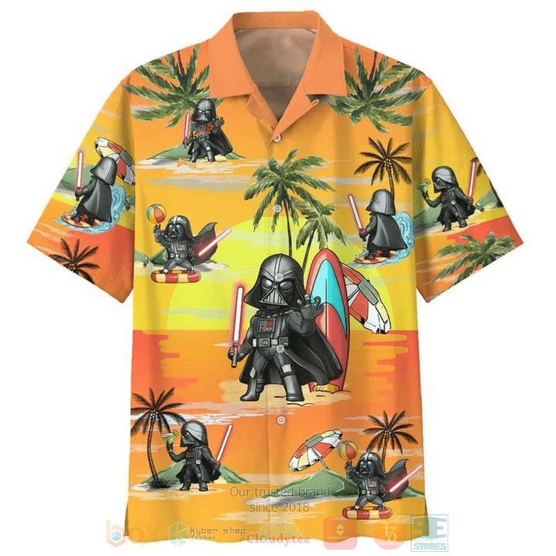 Darth Vader Summer Time Short Sleeve Hawaiian Shirt 2