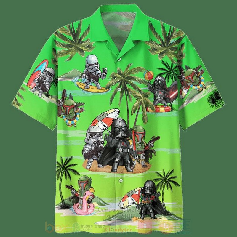 Darth Vader Summer Time Short Sleeve Hawaiian Shirt