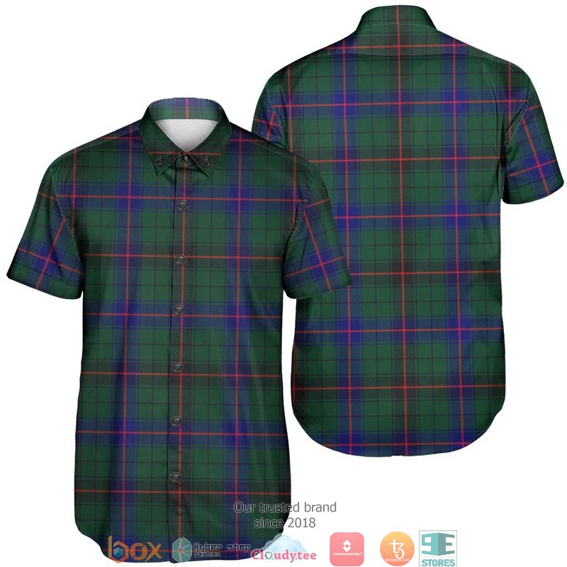 Davidson Modern Tartan Short Sleeve Hawaiian Shirt