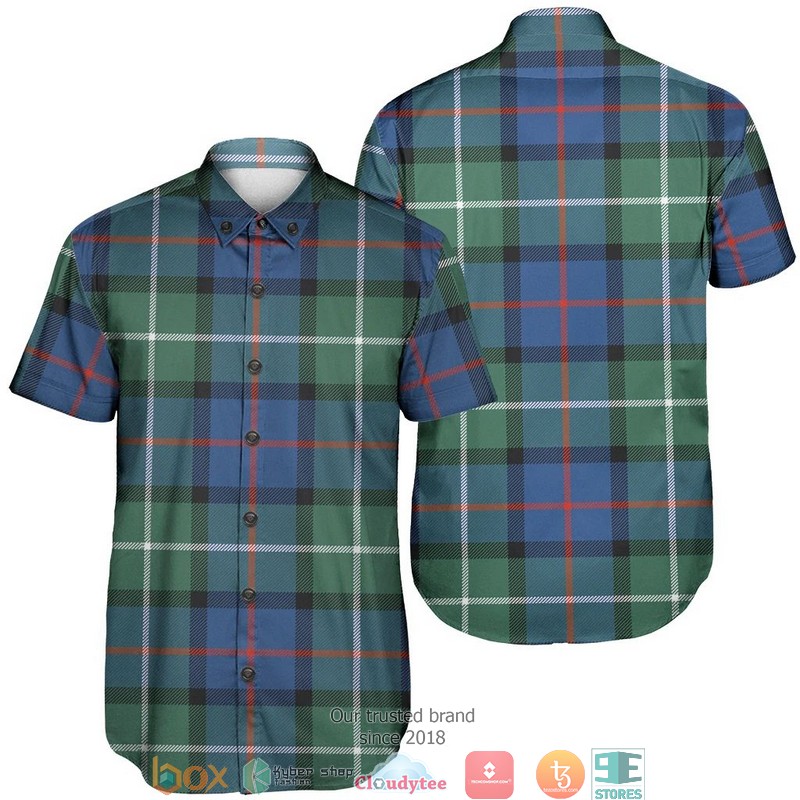 Davidson Of Tulloch Tartan Short Sleeve Hawaiian Shirt