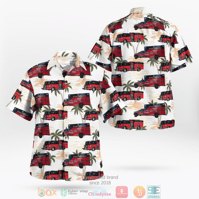 De Pere Fire Rescue De Pere Wisconsin Hawaiian Shirt