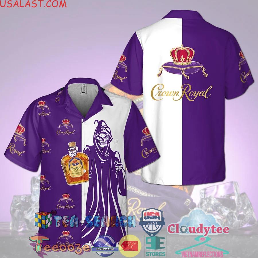 Death Crown Royal Aloha Summer Beach Hawaiian Shirt