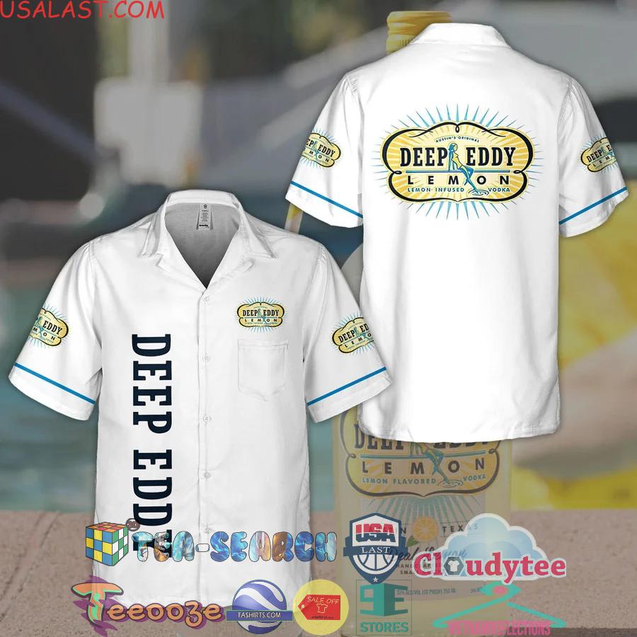 Deep Eddy Lemon Vodka Aloha Summer Beach Hawaiian Shirt