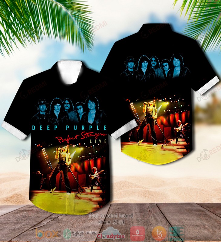 Deep Purple Band Perfect Strangers Live Hawaiian Shirt