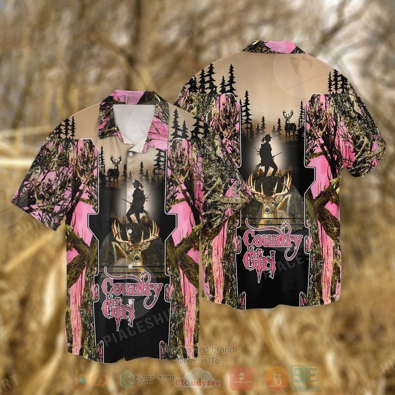 Deer Hunter Country Girl Short Sleeve Hawaiian Shirt