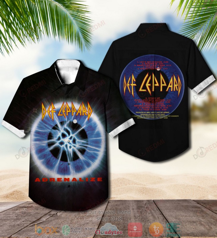 Def Leppard Adrenalize Short Sleeve Hawaiian Shirt