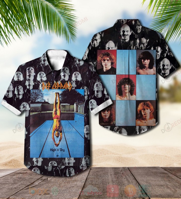 Def Leppard High N Dry Hawaiian Shirt