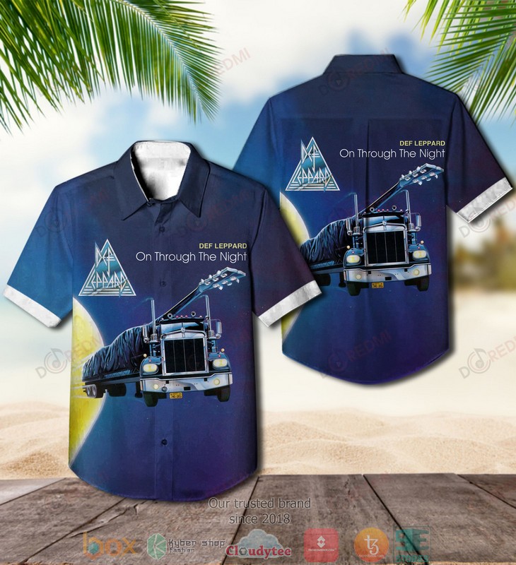 Def Leppard On Through The Night Short Sleeve Hawaiian Shirt