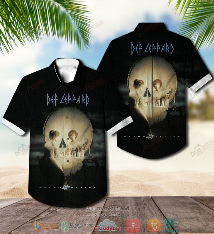 Def Leppard Retro Active Short Sleeve Hawaiian Shirt