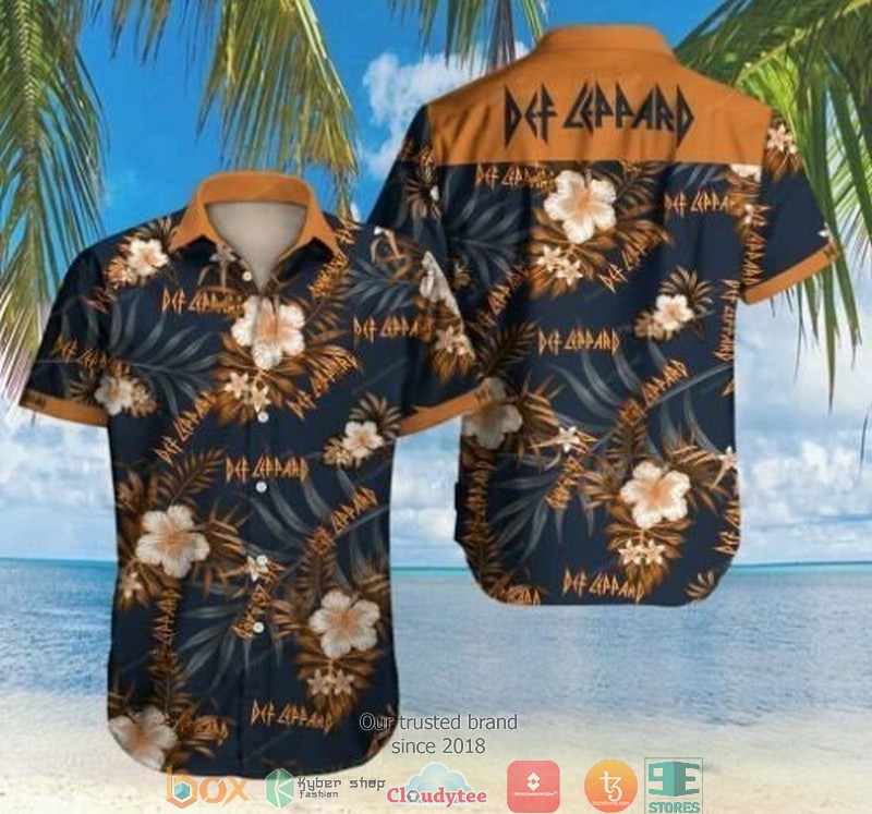 Def Leppard Rock Band Short Sleeve Hawaiian Shirt