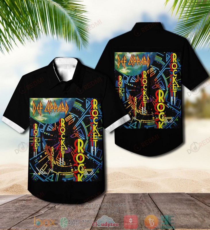 Def Leppard Rocket Short Sleeve Hawaiian Shirt