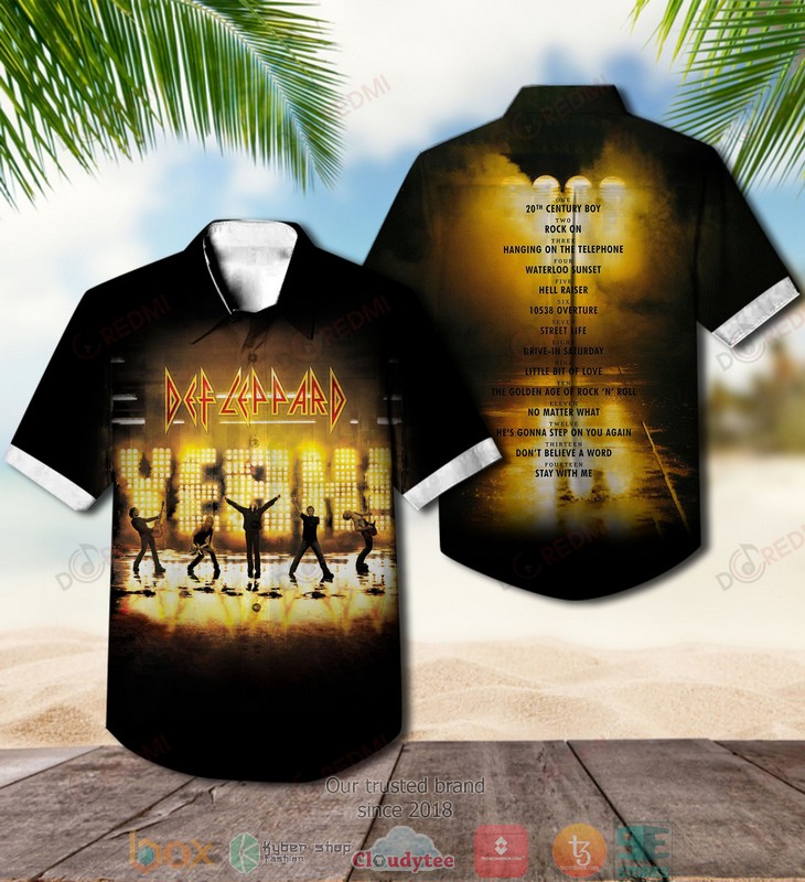 Def Leppard Yeah Short Sleeve Hawaiian Shirt