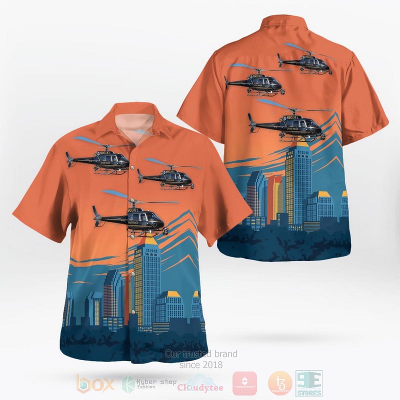 Dekalb County Police Department Eurocopter As 35Bs A Star Helicopter Hawaiian Shirt