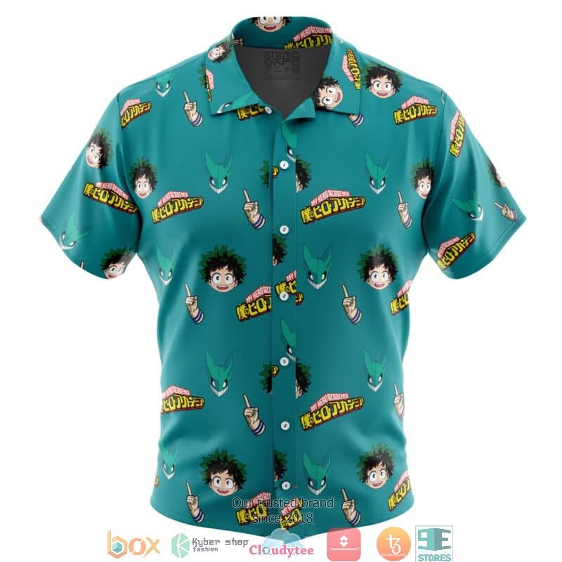 Deku My Hero Academia Button Up Hawaiian Shirt