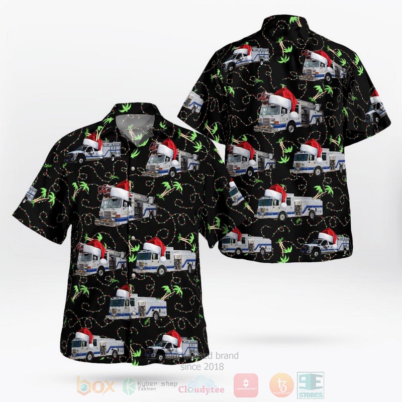 Deland Volusia County Florida Deland Fire Department Christmas Hawaiian Shirt