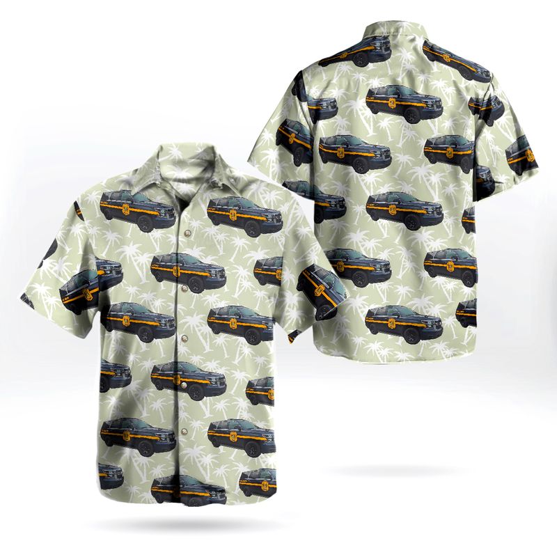 Delaware State Police Chevrolet Tahoe Hawaiian Shirt Bdt0076