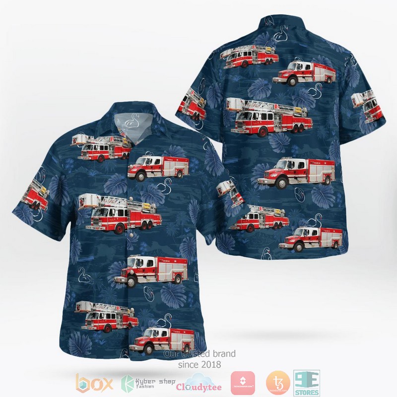 Delhi Ontario Canada Norfolk County Fire Department Fire Station 1 Hawaiian Shirt