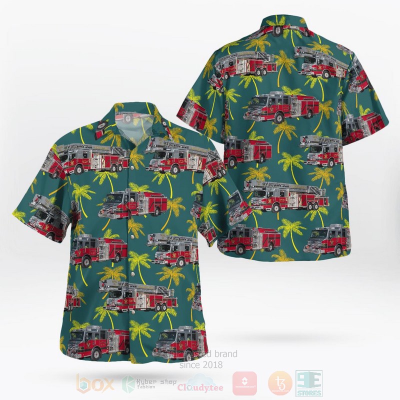 Delray Beach Fire Rescue Delray Beach Florida Hawaiian Shirt