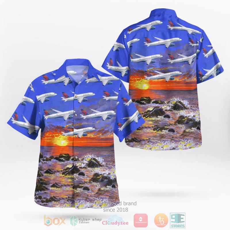 Delta Air Lines Airbus A2230Hawaiian Shirt