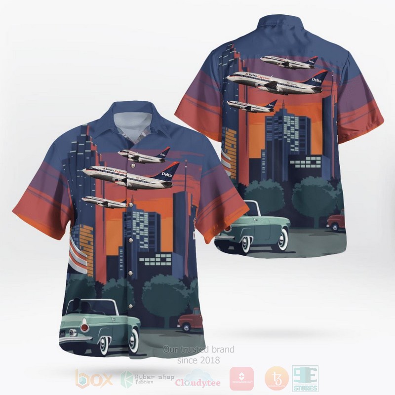 Delta Express Boeing 737 247 Hawaiian Shirt