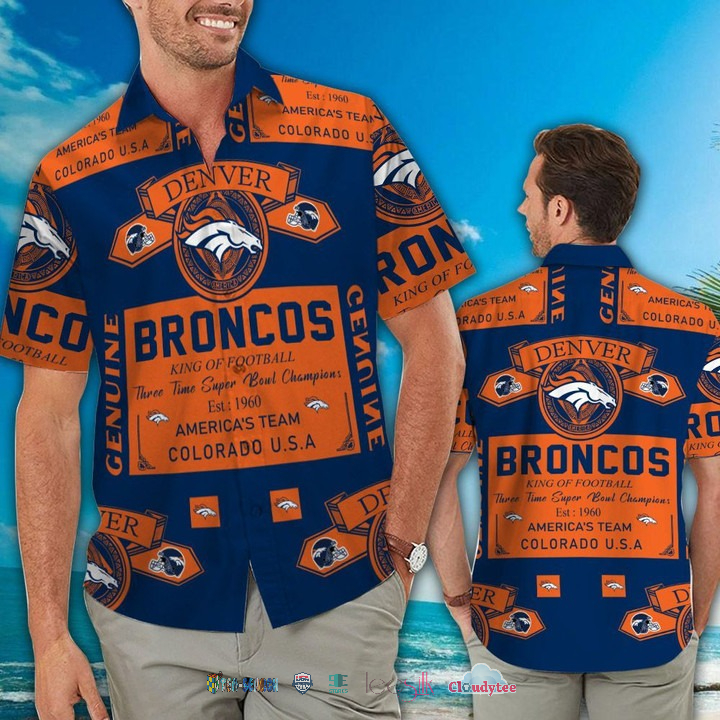 Denver Broncos King Of Football Americas Team Hawaiian Shirt