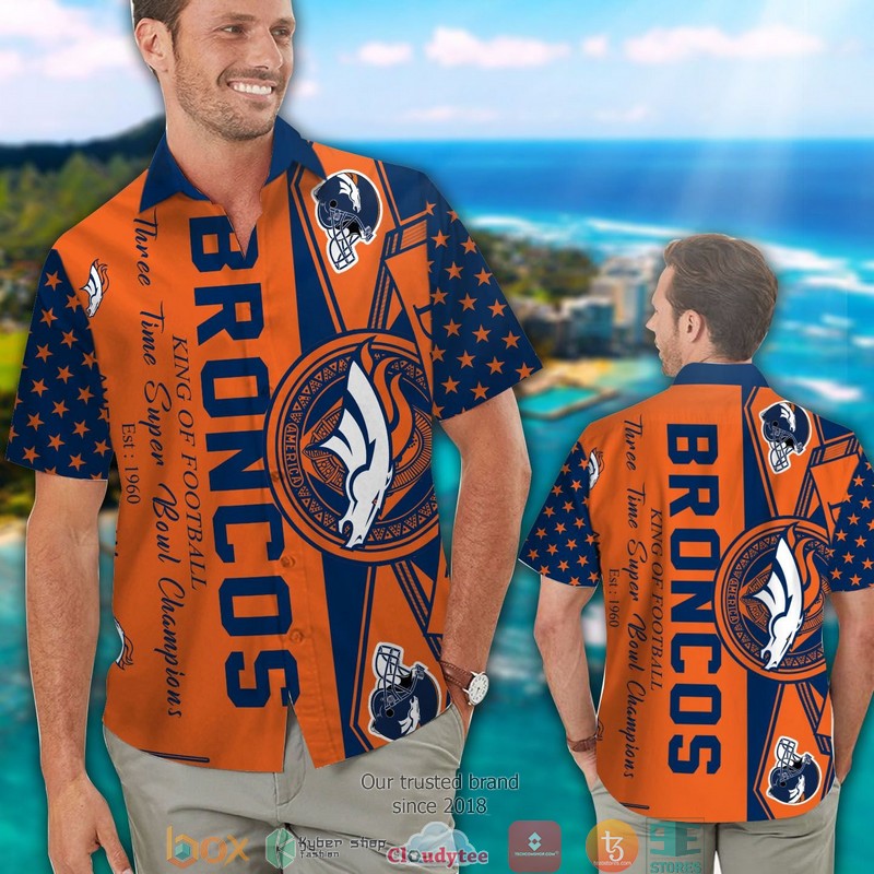 Denver Broncos King Of Football Hawaiian Shirt