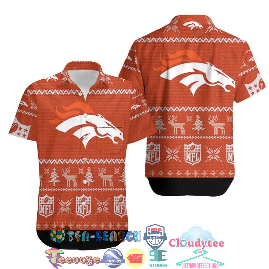 Denver Broncos Nfl Christmas Hawaiian Shirt