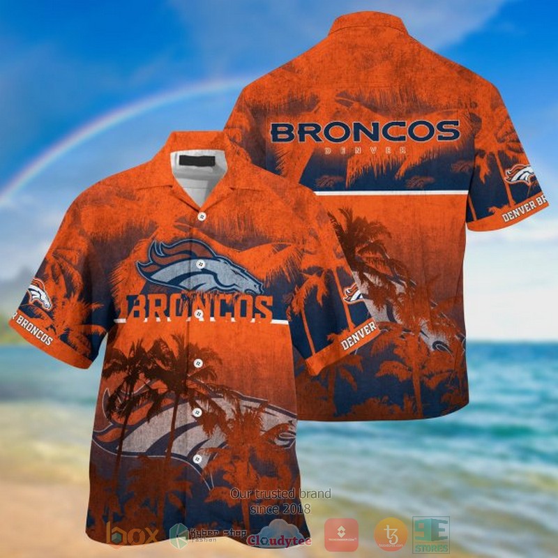 Denver Broncos Nfl Palm Tree Hawaiian Shirt