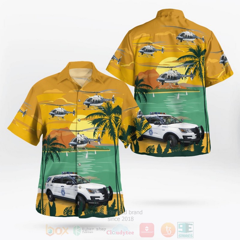 Denver Denver County Colorado Denver Police Department Ford Police Interceptor Utility Hawaiian Shirt