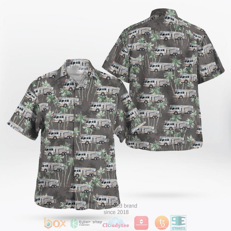 Denver Fire Department Colorado Fire Truck Hawaiian Shirt