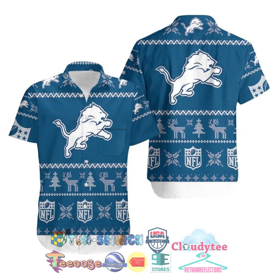 Detroit Lions Nfl Christmas Hawaiian Shirt