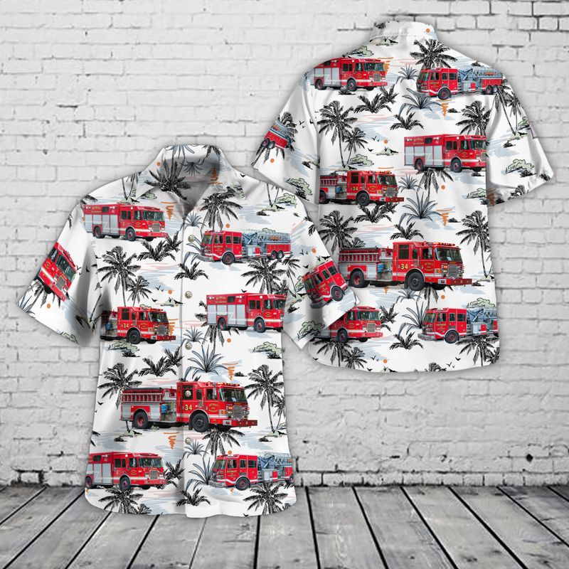 Detroit Michigan Detroit Fire Department Hawaiian Shirt Bdt0057