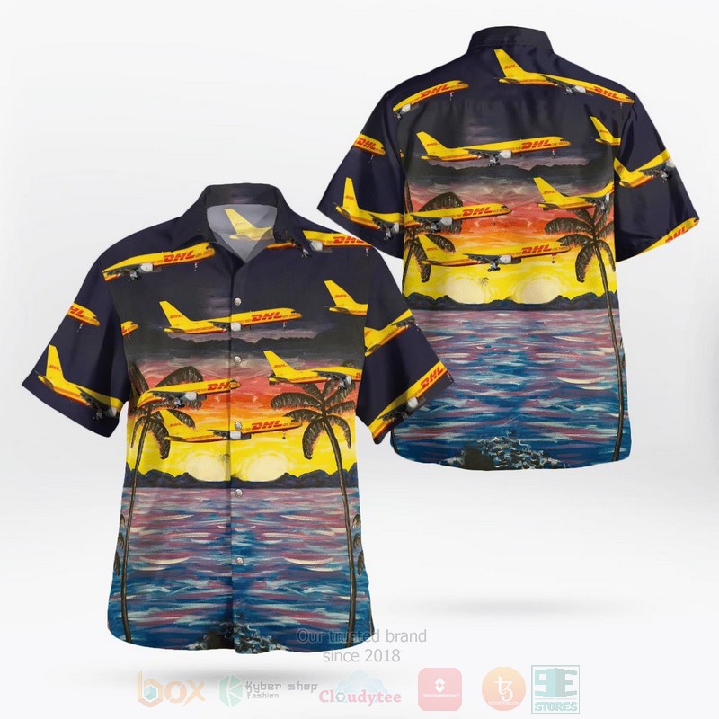 Dhl Air Boeing 757 236Sf Hawaiian Shirt